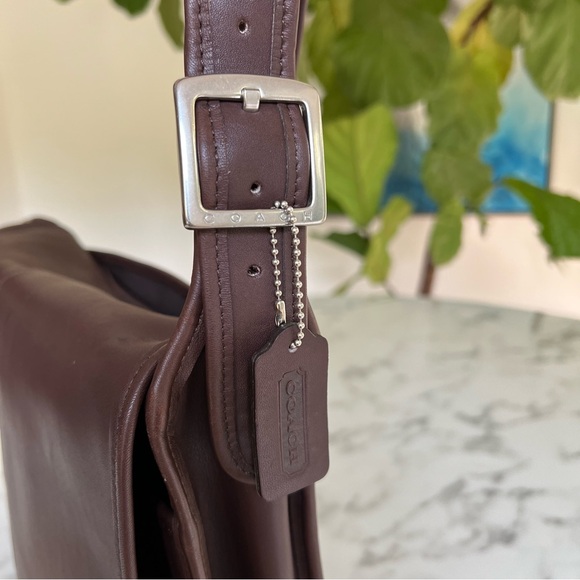 COACH Vintage Full Flap Messenger Laptop Bag Mahogany Brown Leather 5206 - Picture 13 of 16